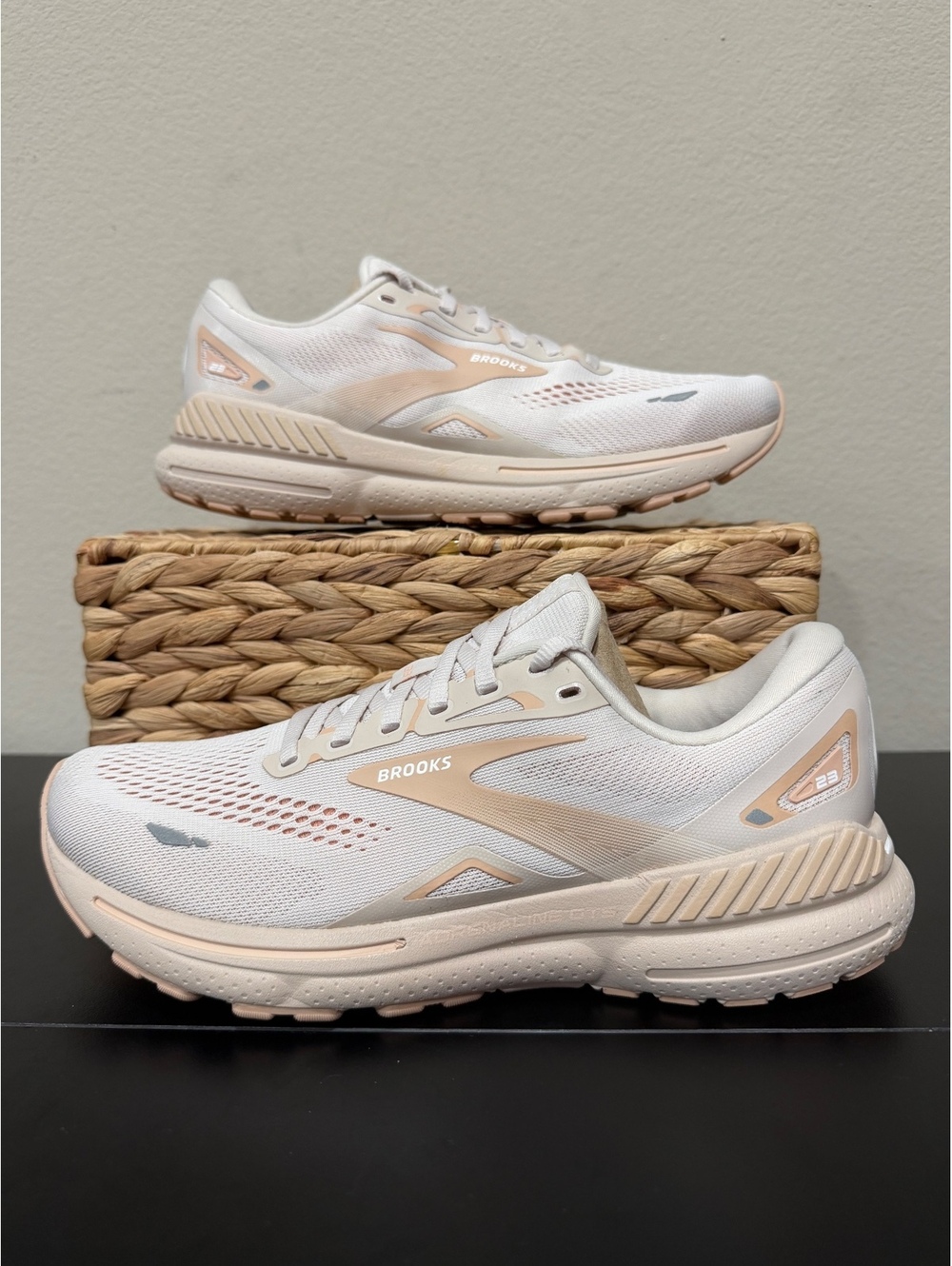 Size 9 - Brooks Women’s Adrenaline GTS 23 “Crystal Grey Villa White”